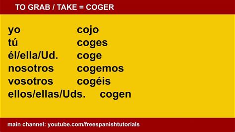 cojer|Coger Conjugation .